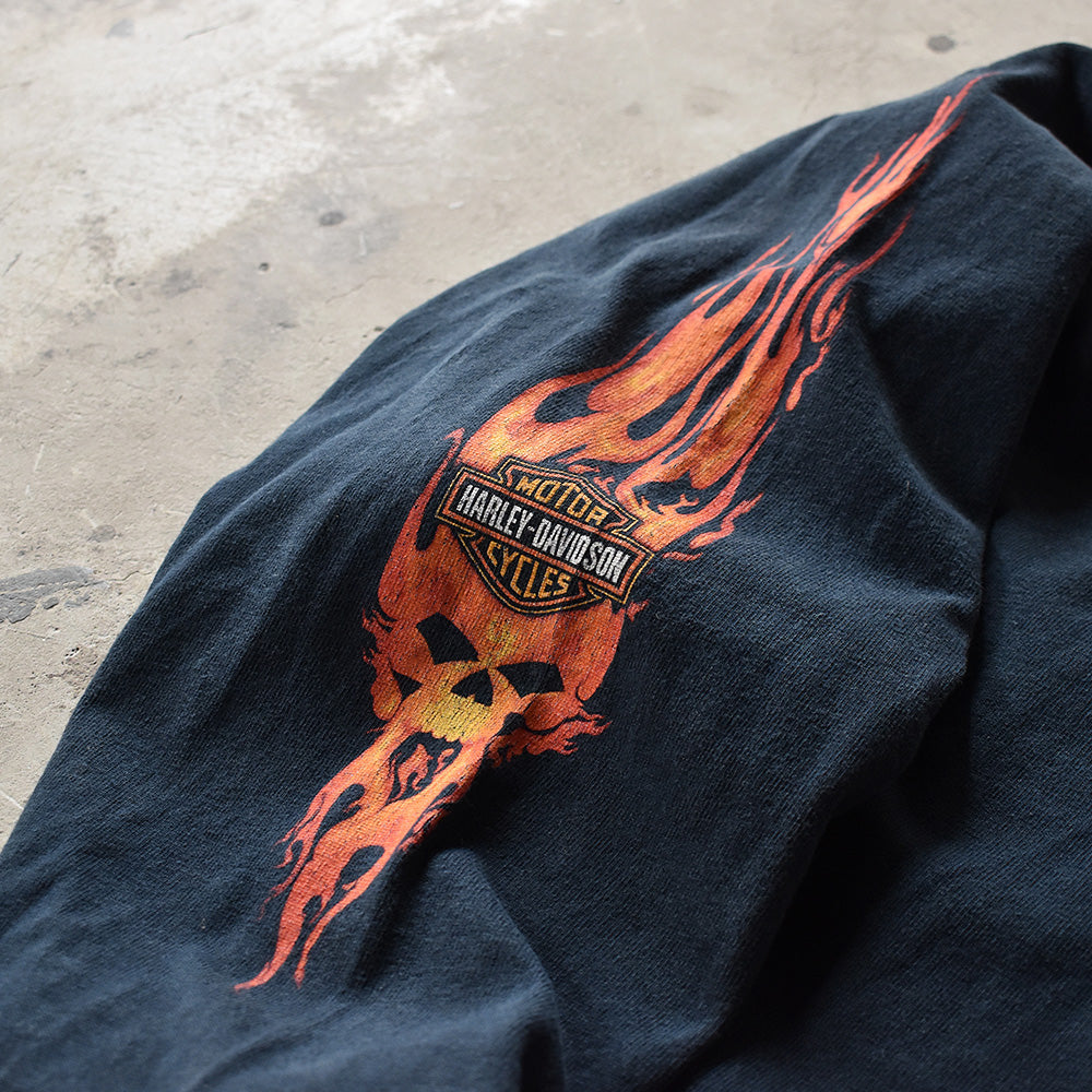 90's　Harley-Davidson/ハーレーダビッドソン　ファイヤーパターン！ Long sleeve Tee　220428