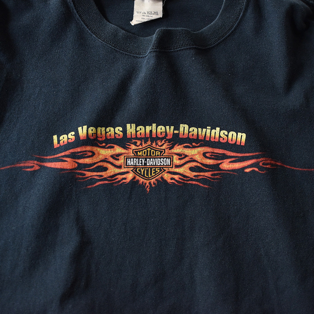 90's　Harley-Davidson/ハーレーダビッドソン　ファイヤーパターン！ Long sleeve Tee　220428