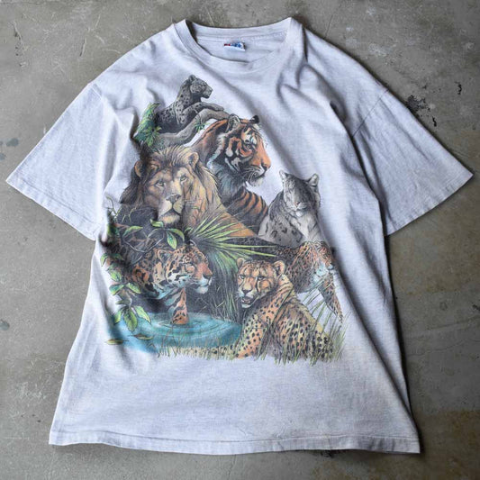 90's “Big Cats” アニマルプリントTee USA製 220818