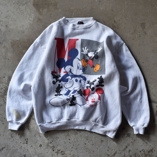 90’s Disney ”Mickey” キャラクター スウェット USA製 230406