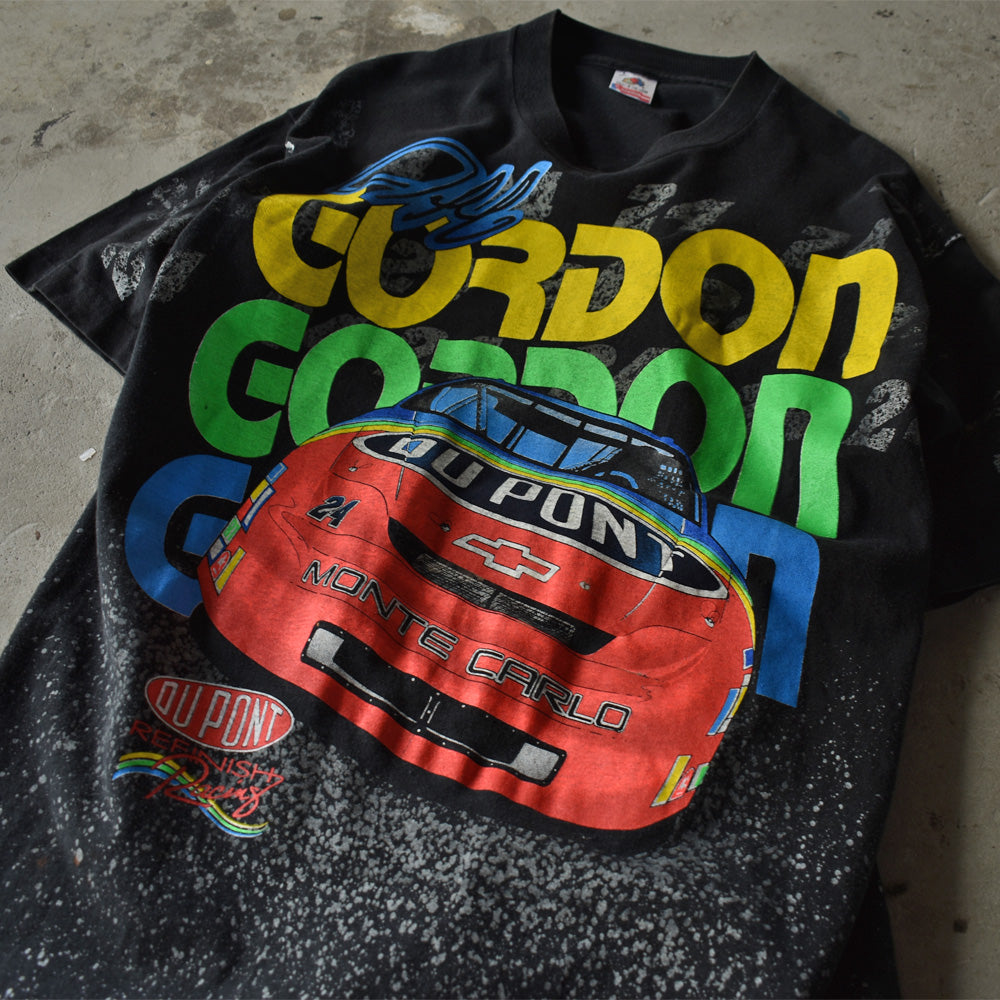 90's　“Jeff Gordon” レーシング AOP Tee　USA製　220824