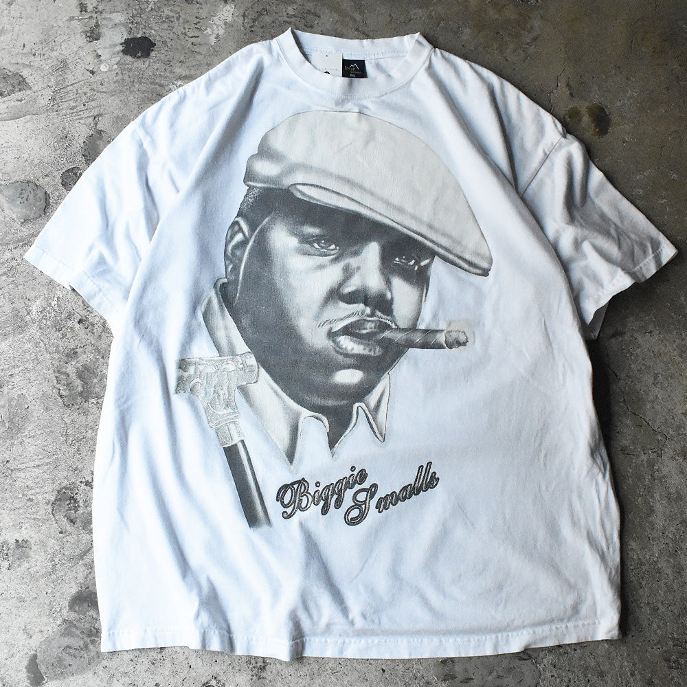 ノトーリアス・B.I.G. オーバープリント シルバーラメプリント ラップTシャツ 90年代〜 2XL ヴィンテージ