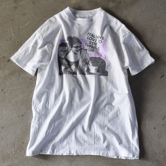 80’s “ITALIANS LOVE TO STIR THINGS UP” Tee USA製 220515