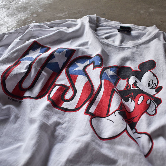 90's Disney/ディズニー “USA Mickey” Tシャツ 230329