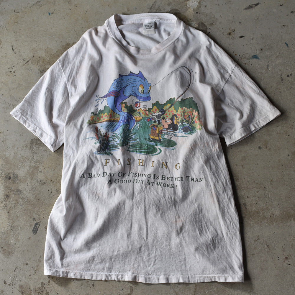 90's Disney “FISHING” キャラ Tシャツ USA製 220913