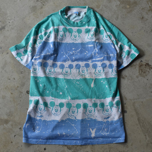 80's Disney “Mickey” AOP キャラ Tシャツ USA製 220902