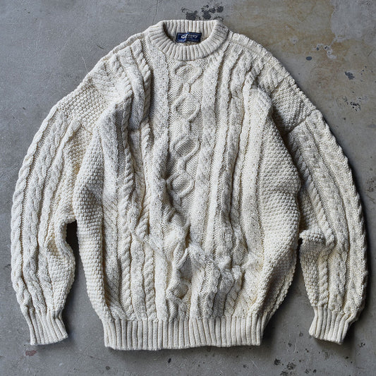 Guernsey WOOLLENS ハンドニット ウールセーター　アイルランド製　230123