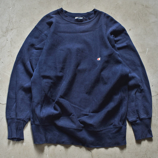 80’s Champion NVY 目つき RWスウェット USA製 221127