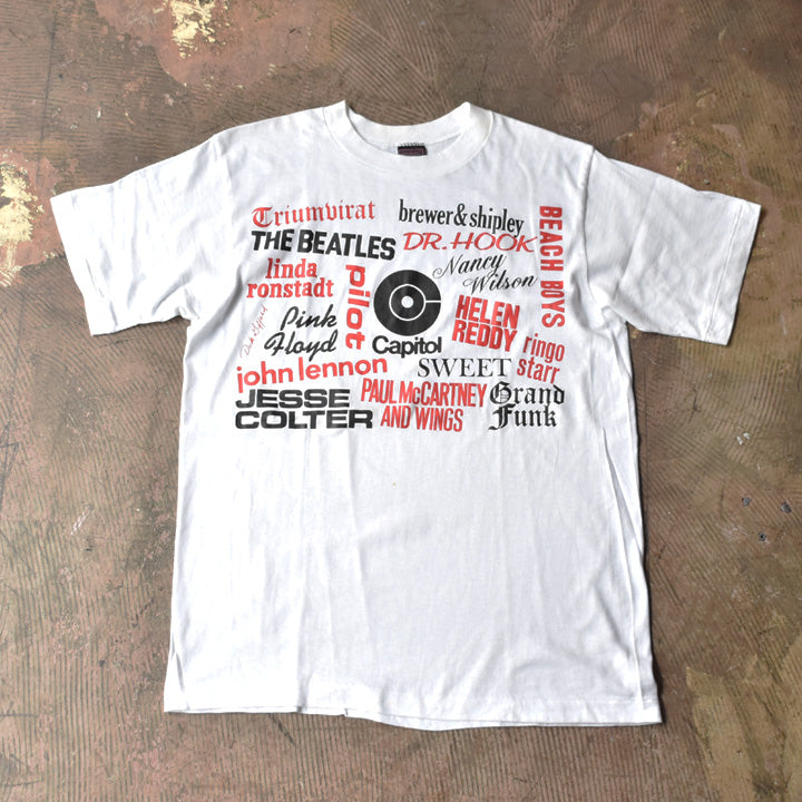 Capital Records アーティスト マルチプリント Tシャツ ザ・ビートルズ ほか 70年代 ヴィンテージ