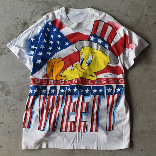 90's Looney Tunes/ルーニー・テューンズ “AMERICAN CLASSIC” ラメプリント! AOP Tee 220702