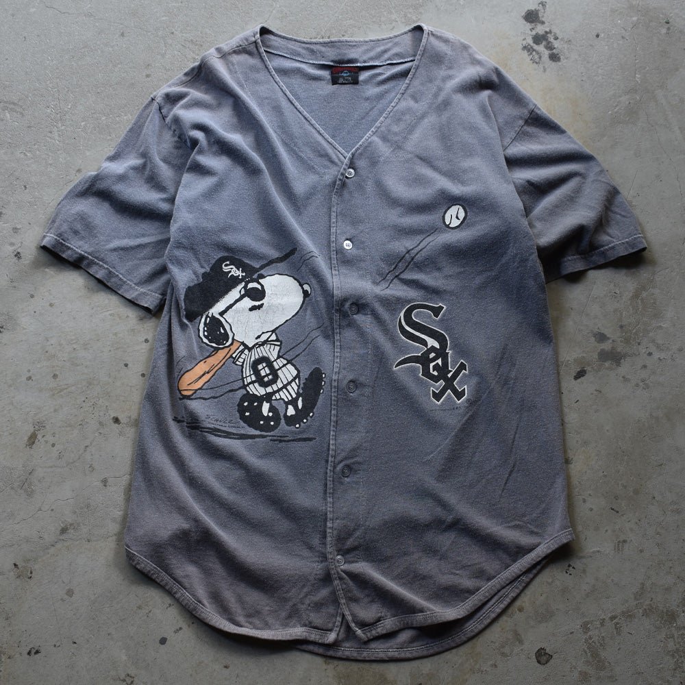 90's　MLB Chicago White Sox/シカゴ・ホワイトソックス “SNOOPY” ベースボールシャツ　USA製　220912