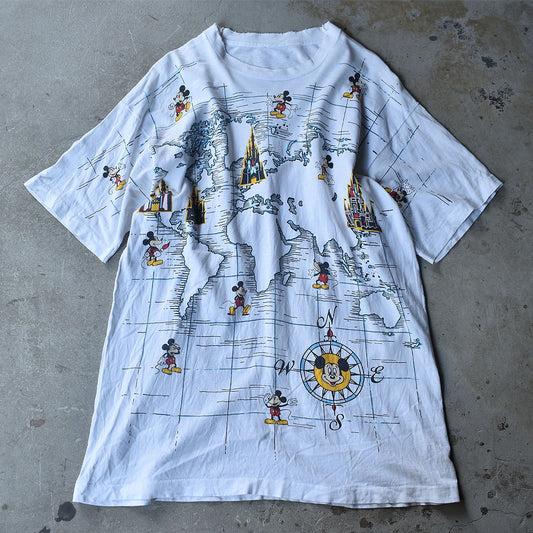 90’s Disney AOP！ ”Disneyland MAP” キャラTシャツ 220702