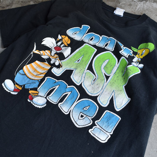 90's Looney Tunes/ルーニー・テューンズ ”DON’T ASK ME!” Tee USA製 220602