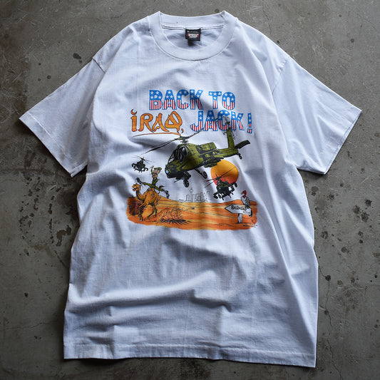 90's　"BACK TO IRAQ JACK" Tee　USA製　220828