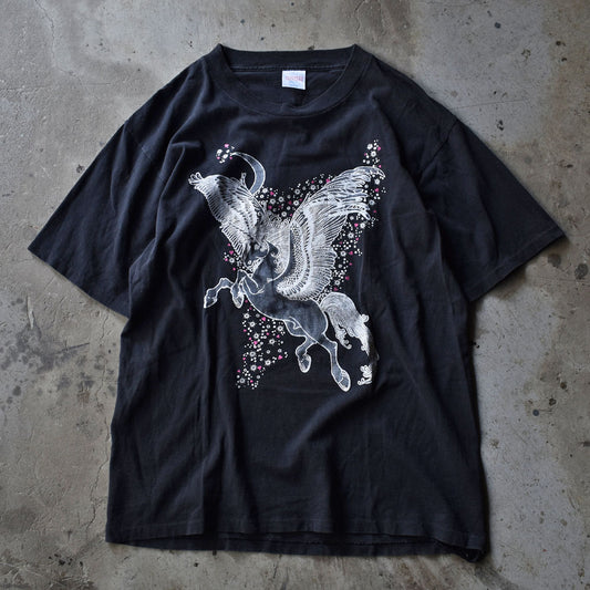 90's “ペガサス” アニマルプリント Tシャツ USA製 230424H
