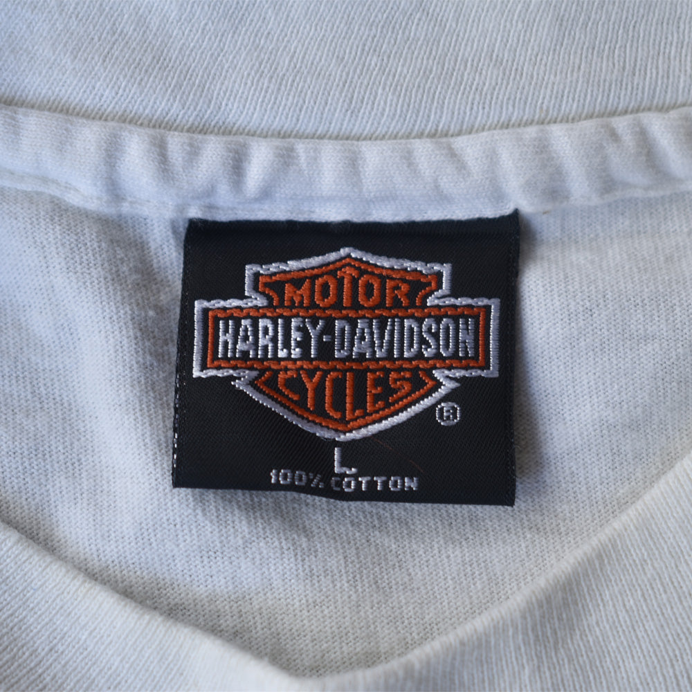 90's　Harley-Davidson/ハーレーダビッドソン 星条旗！ logo Tee　USA製　220728