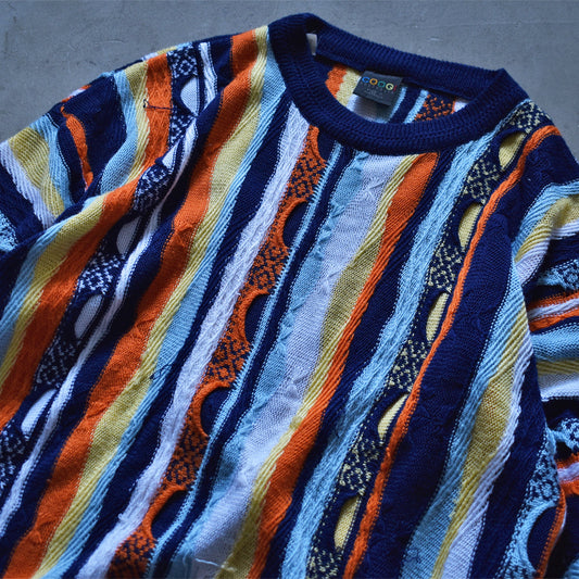 90's COOGI 3D立体編み ニット ショートスリーブセーター 221125