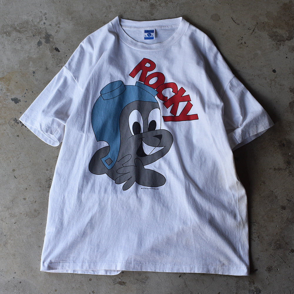 90's　The Adventures of Rocky and Bullwinkle and Friends/ロッキーとブルウィンクルの大冒険 “Rocky” アニメ Tee　USA製　220720