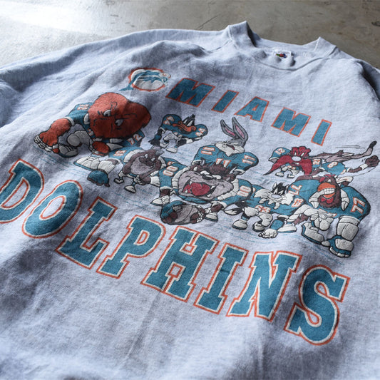 90’s Looney Tunes ”MIAMI DOLPHINS” スウェット USA製 230312