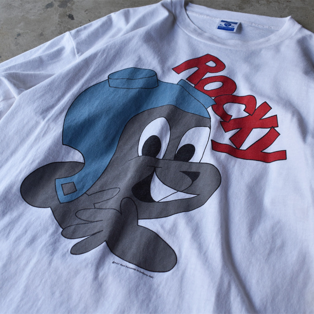 90's　The Adventures of Rocky and Bullwinkle and Friends/ロッキーとブルウィンクルの大冒険 “Rocky” アニメ Tee　USA製　220720