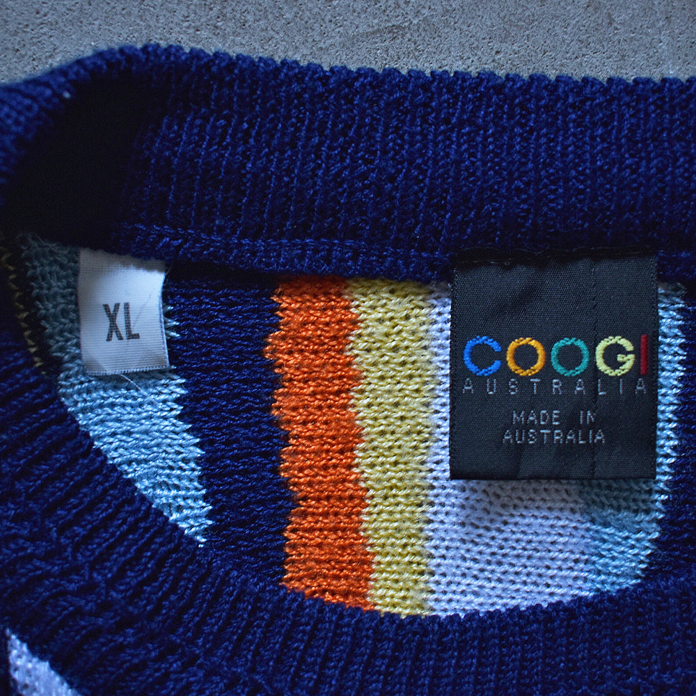 90's　COOGI/クージー 3D立体編み ニット ショートスリーブセーター　221125