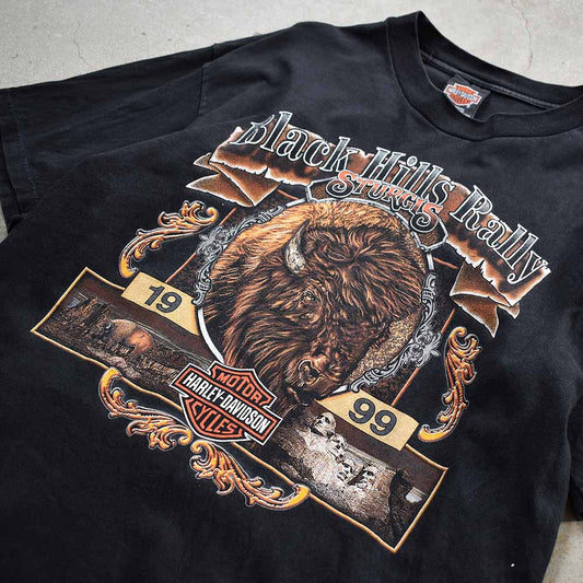 90’s Harley-Davidson “Black Hills Rally STURGIS” バイク Tシャツ USA製 220826H