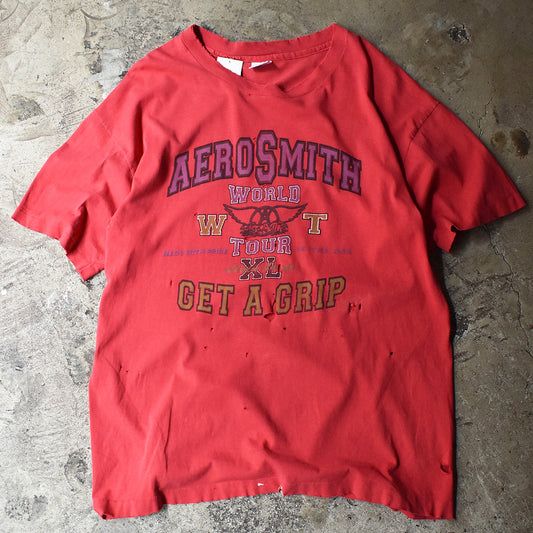 90's Aerosmith "GET A GRIP" world tour ダメージ ロックTシャツ 220602H