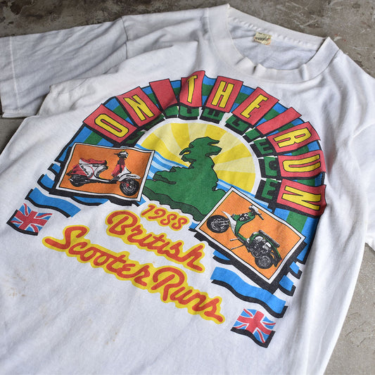 80’s　British Scooter Runs ”ON THE RUN” Tee　220611