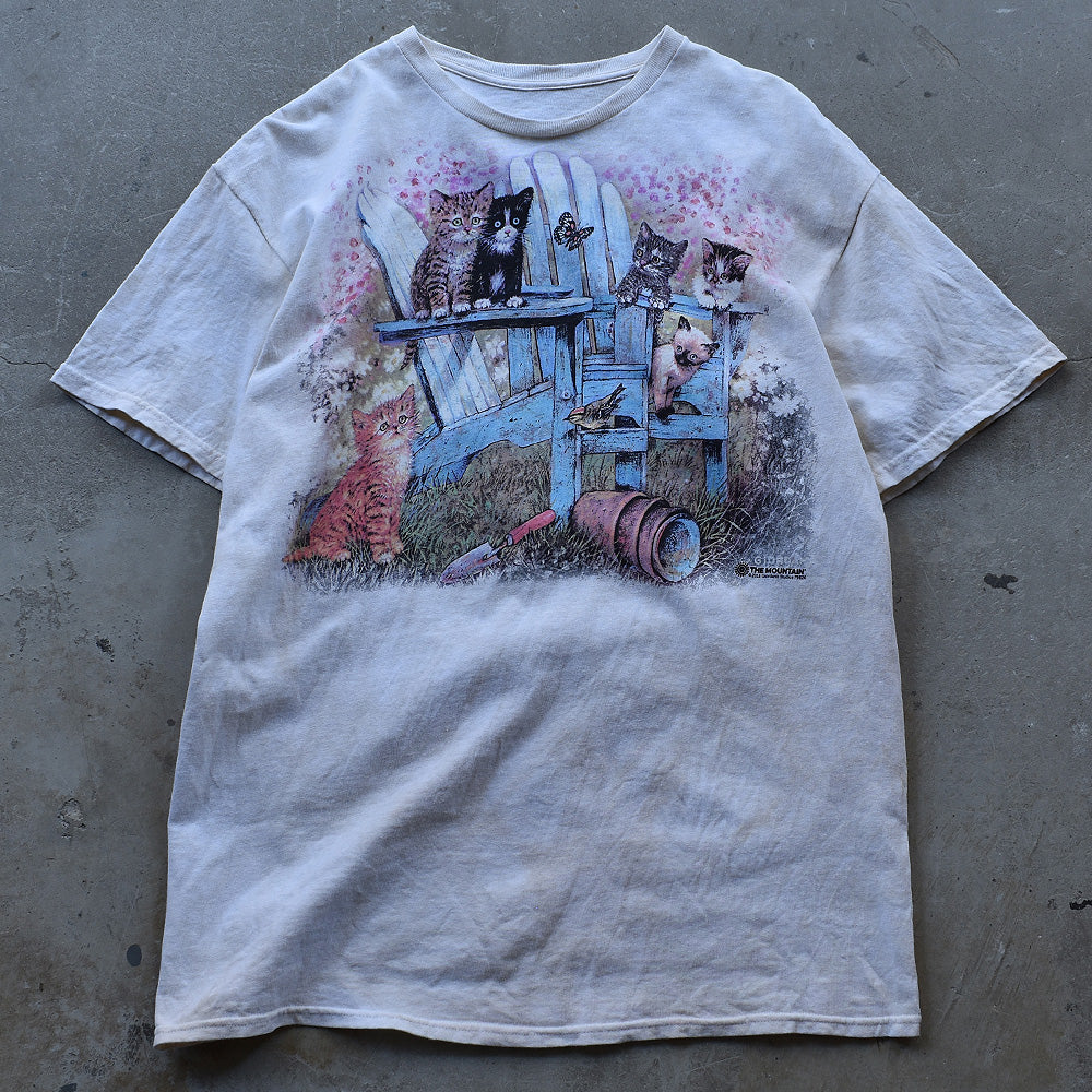 Y2K　”Many cats playing in the garden” アニマルプリント Tee　220529