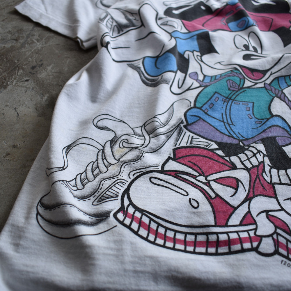 90's　Disney/ディズニー AOP！ "mickey" Tee　USA製　220828