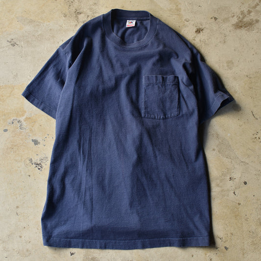 90's　Fruit of the Loom/フルーツオブザルーム 無地 NVY Pocket Tee　USA製　220803