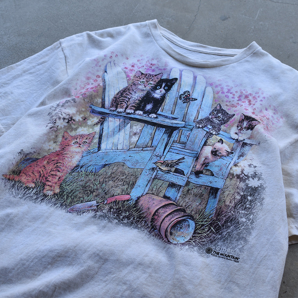Y2K　”Many cats playing in the garden” アニマルプリント Tee　220529