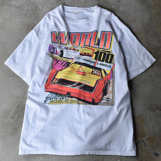 Y2K ELDORA SPEEDWAY/エルドラ スピードウェイ “WORLD100” レーシングTee USA製 220805