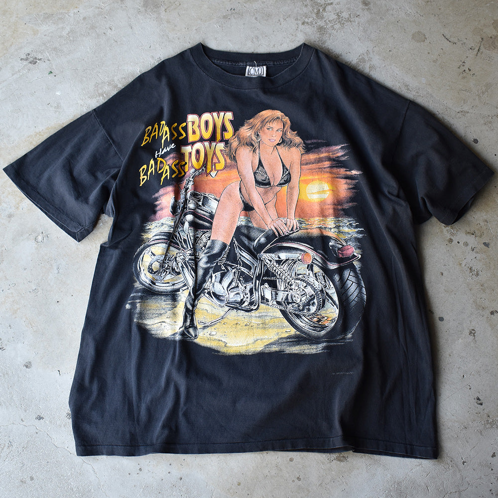 90’s　”BAD ASS BOYS” MOTORCYCLE Tee　USA製　220528