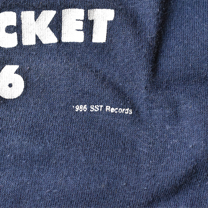 80's　Leaving Trains "KICK THE BUCKET" 1986ツアーTシャツ　SSTレコードコピーライト入り　