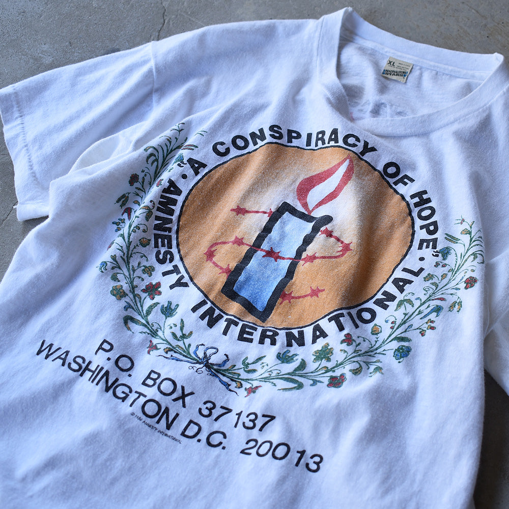 90's　AMNESTY INTERNATIONAL/アムネスティ・インターナショナル “A CONSPIRACY OF HOPE” Tee　USA製　220819