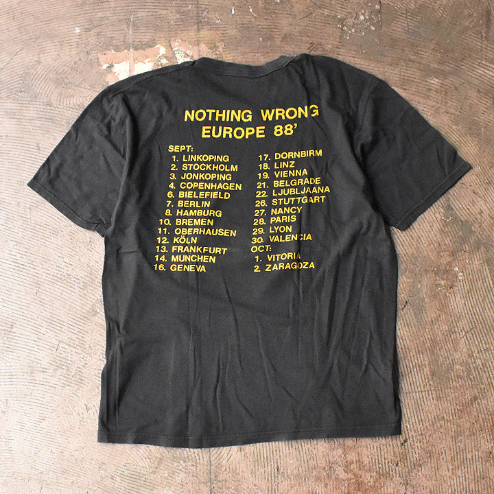 80's　Red Lorry Yellow Lorry　"Nothing Wrong"ヨーロッパツアーTシャツ　ヨーロッパ製　Y33