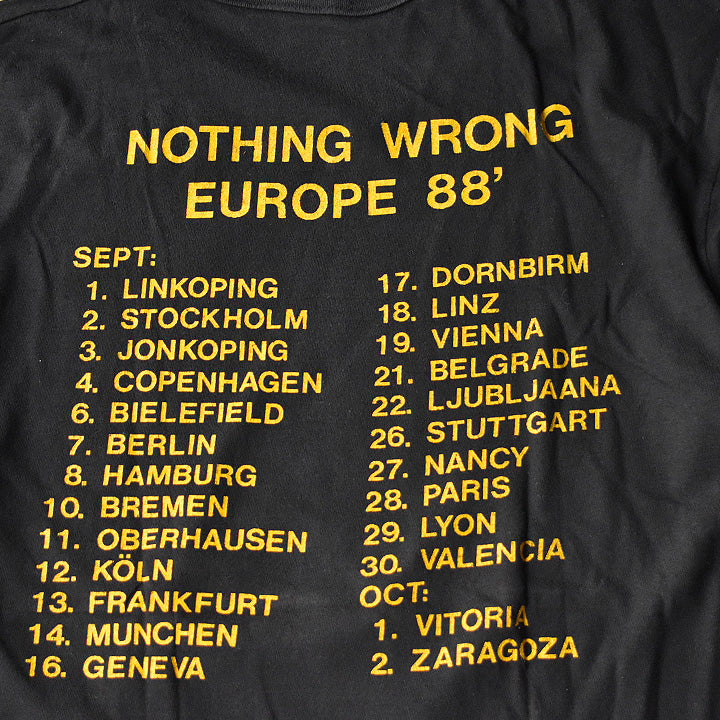 80's　Red Lorry Yellow Lorry　"Nothing Wrong"ヨーロッパツアーTシャツ　ヨーロッパ製　Y33