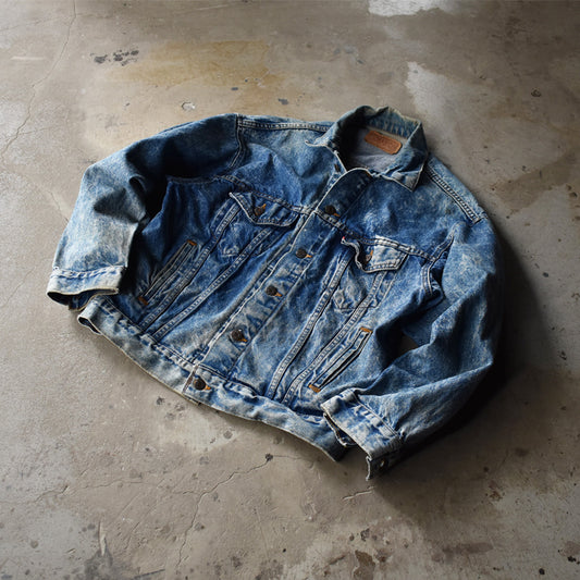 90's Levi's/リーバイス 70507-0219 ケミカルウォッシュ! デニムジャケット USA製 230419