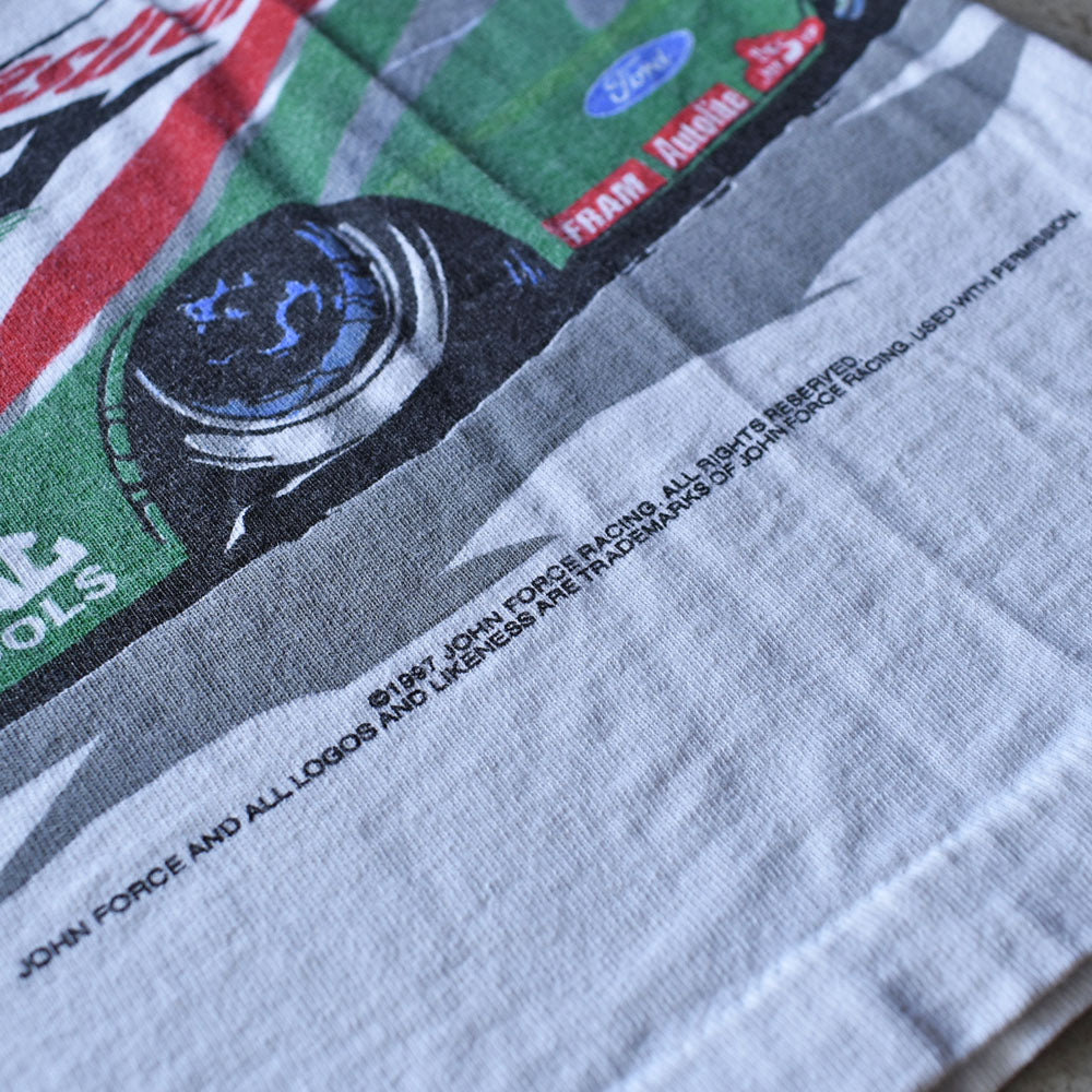 90’s　“John Force/ジョン・フォース” レーシング Tシャツ　230424