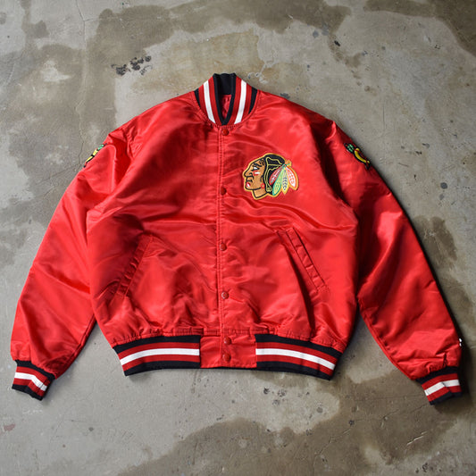 90’s STARTER “NHL Chicago Blackhawks” ナイロン アワードジャケット 230316