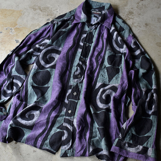 80's Pierre Cardin/ピエール・カルダン 総柄シャツ フランス製 221006