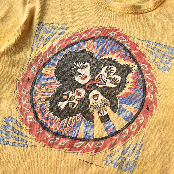 70's　KISS/キッス　"Rock and Roll Over"/地獄のロックファイアーTシャツ　コピーライト入り　