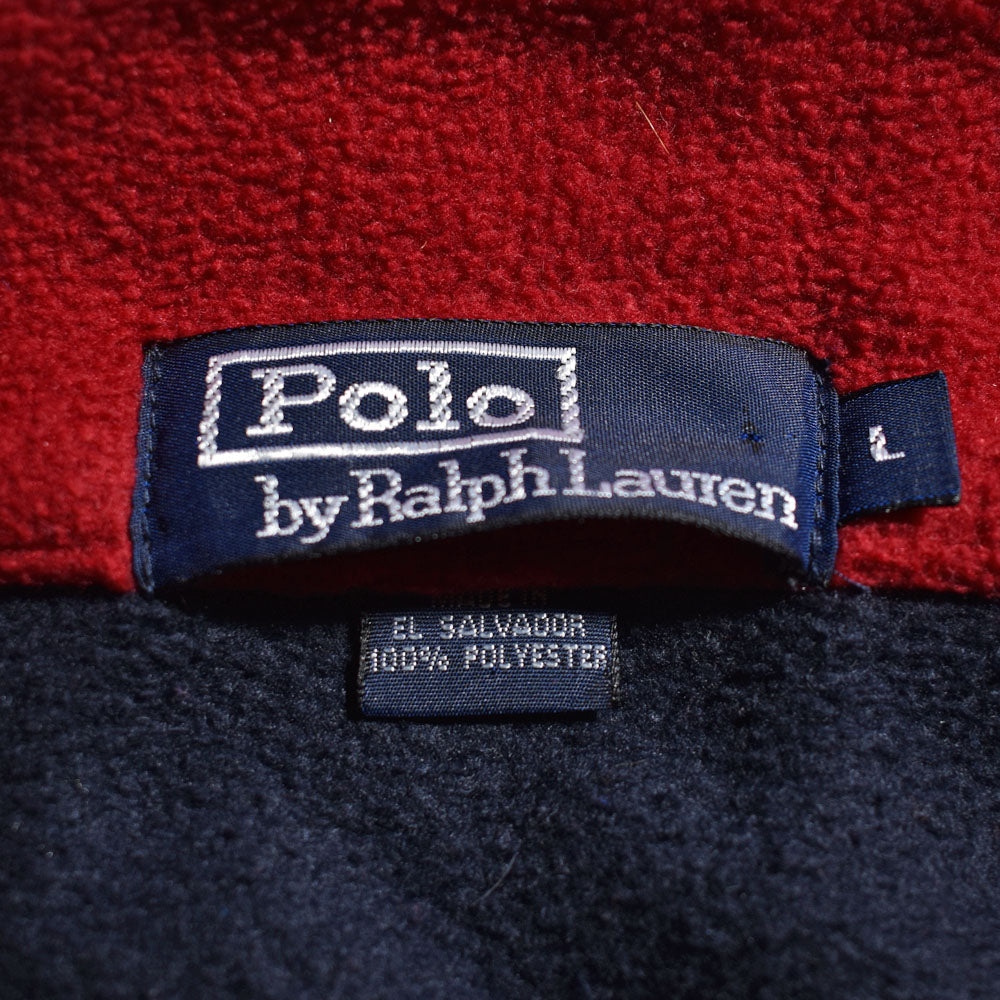 90’s　Polo Ralph Lauren/ポロ ラルフローレン ハーフジップ フリースプルオーバー　230216
