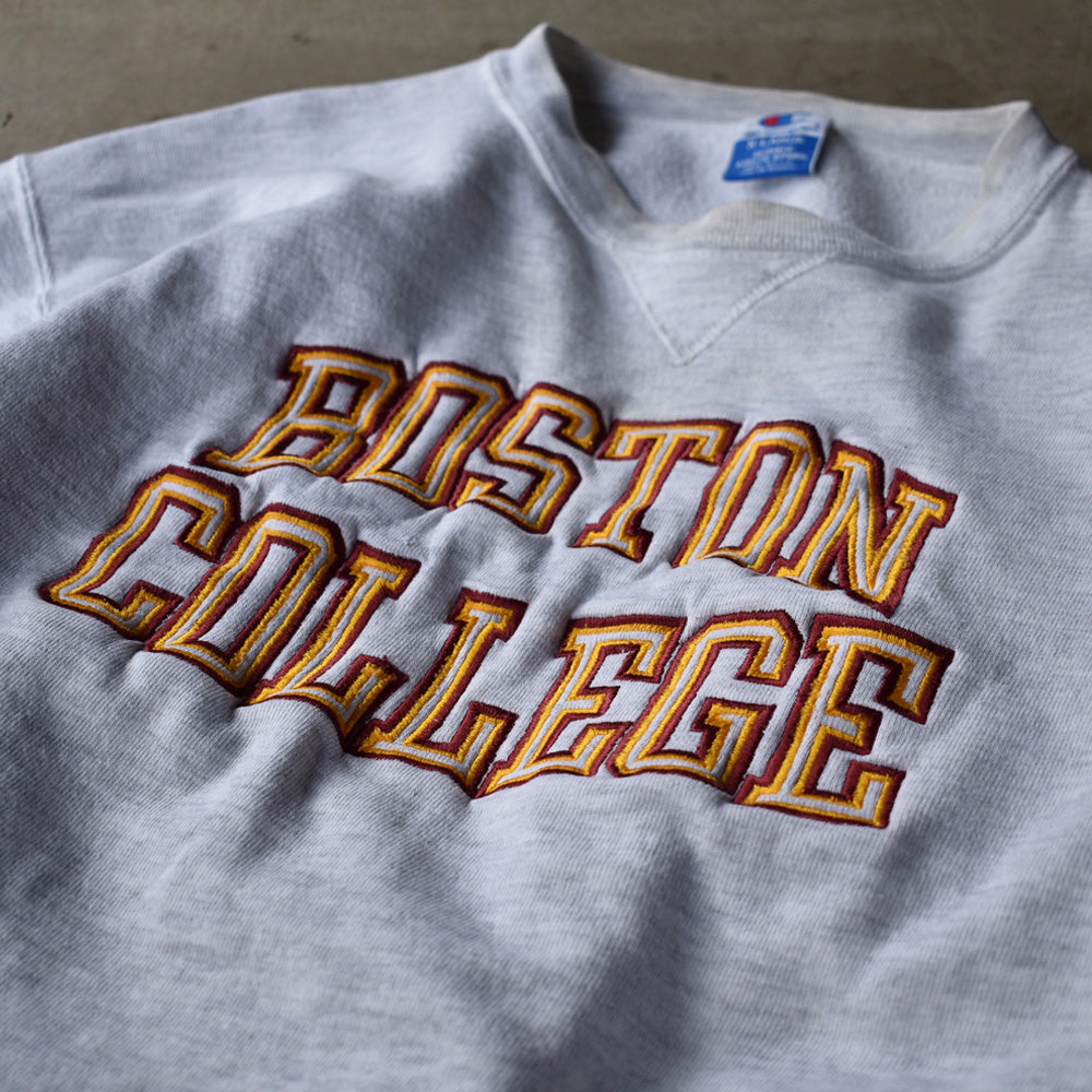 90's　Champion/チャンピオン "Boston College" 刺繍 スウェット　230324