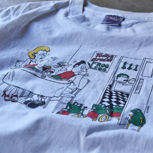 90's “FLOG LEGS” アートT USA製 230410