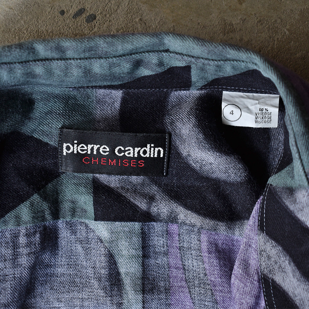 80's　Pierre Cardin/ピエール・カルダン 総柄シャツ　フランス製　221006