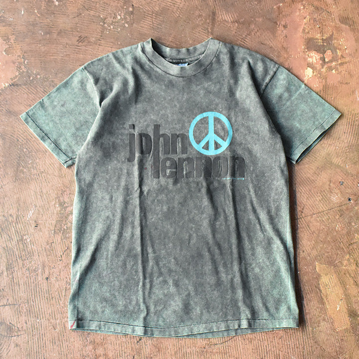ジョン・レノン PEACE ロゴ 後染め Tシャツ 90年代 ヴィンテージ