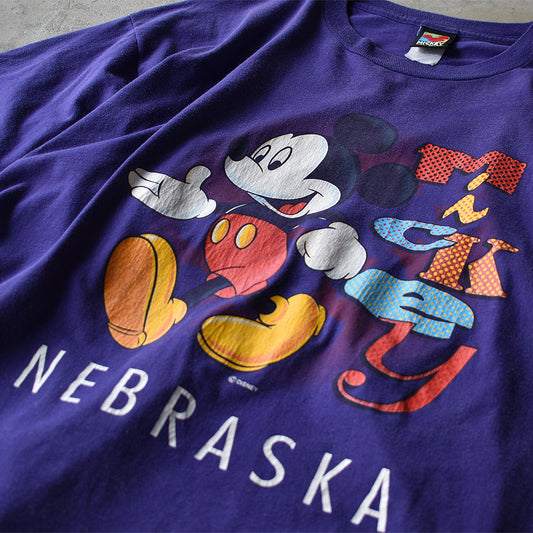 90’s　 Disney/ディズニー ”NEBRASKA” Tee　USA製　220717