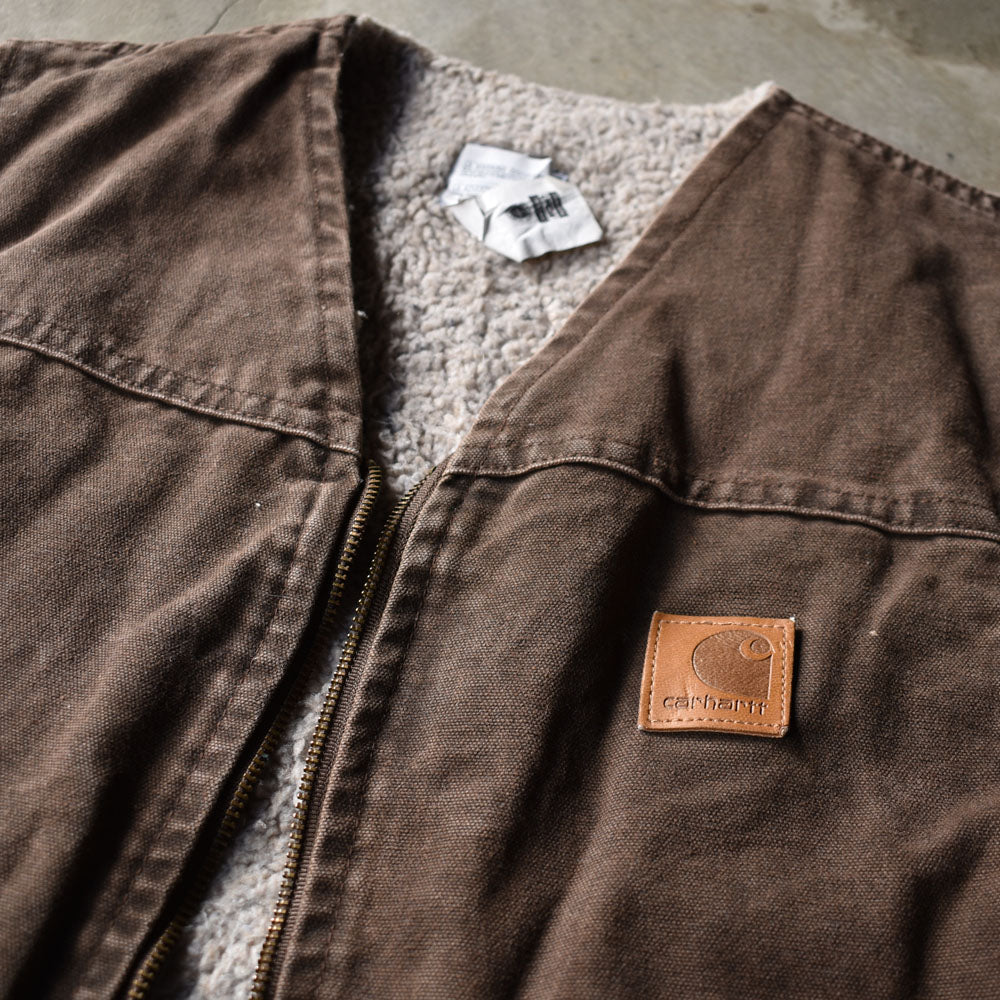 90's Carhartt/カーハート ボアライナー ダック ベスト USA製